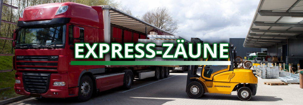 Zaun mit Expresslieferung